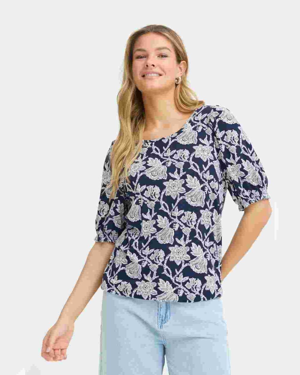 FRANSA 20617550 BLOUSE-PRINT FRAMY
