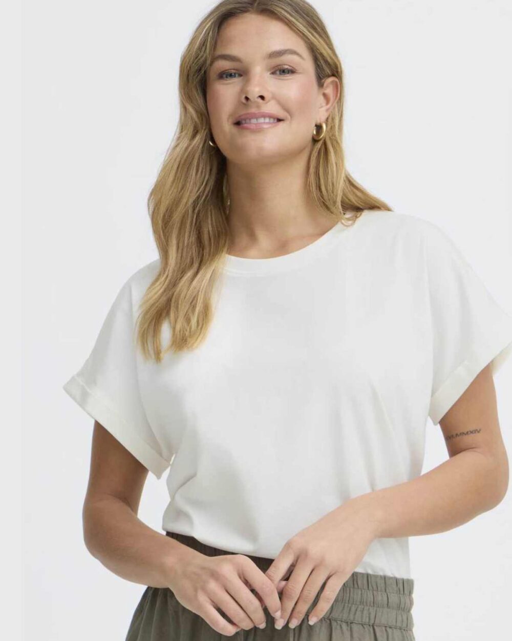 FRANSA 20617875 T-SHIRT-WHITE FRFEBA