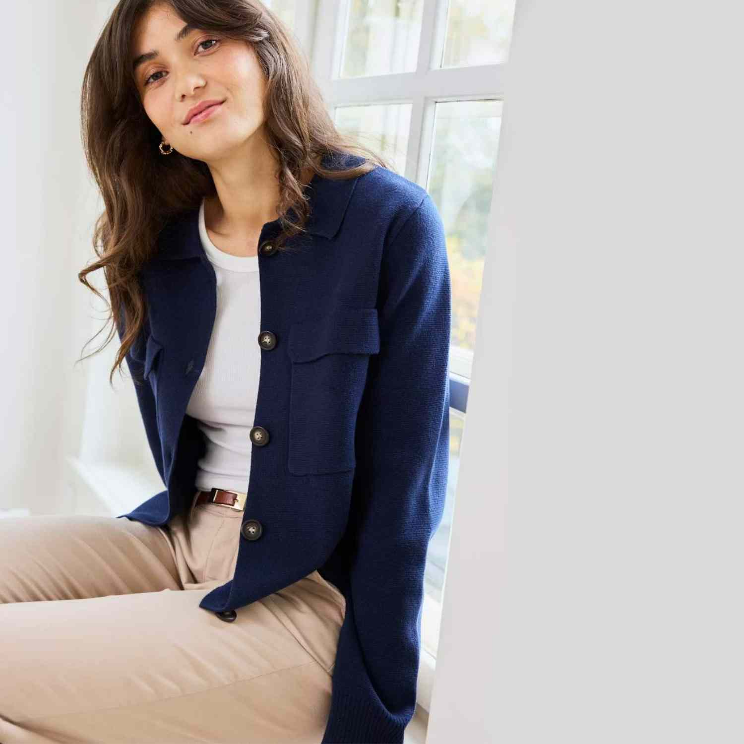 FRANSA 20615499 CARDIGAN-NAVY FRITA 1 FRANSA 20615499 CARDIGAN-NAVY FRITA
