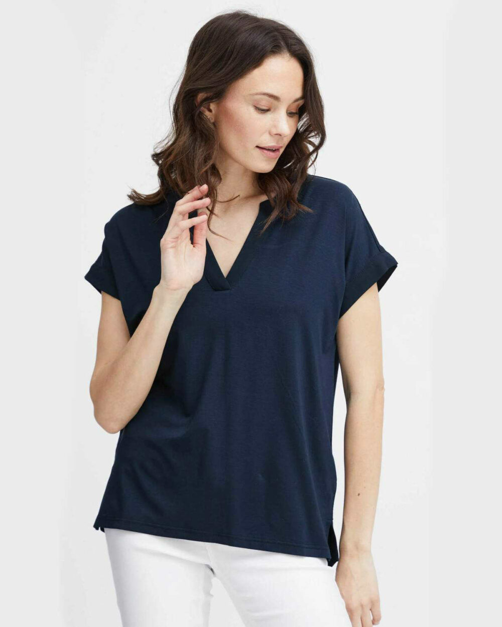 FRANSA 20613699 T-SHIRT-NAVY FRLIV