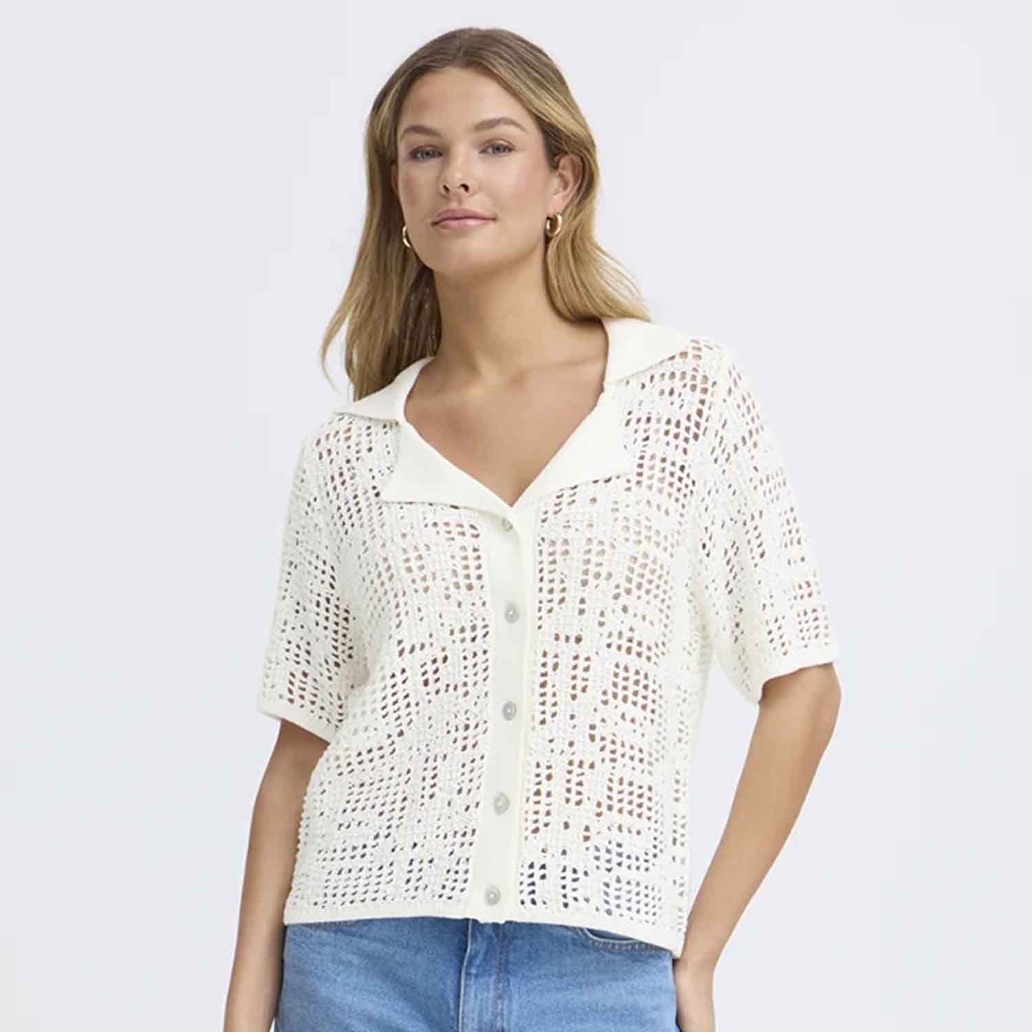 FRANSA 20617903 CARDIGAN-WHITE FRRAVEN 1 FRANSA 20617903 CARDIGAN-WHITE FRRAVEN