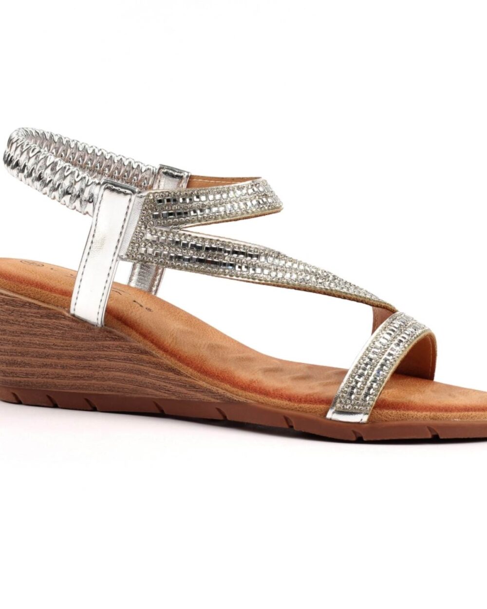 LUNAR JLH578 DARCI WEDGE SANDAL-SILVER