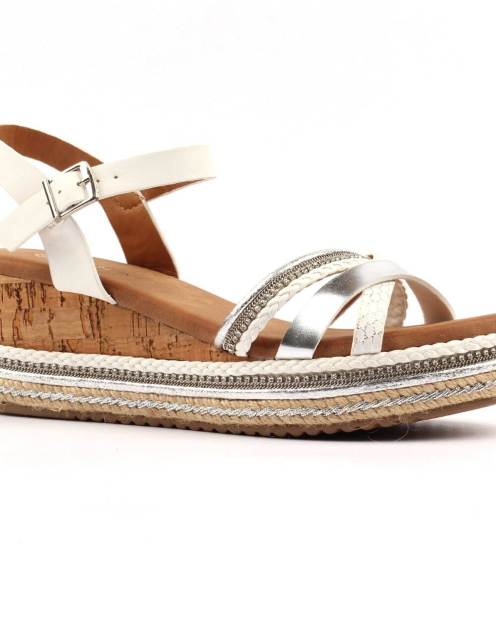 LUNAR JLY253 DONNA WEDGE SANDAL-WHITE