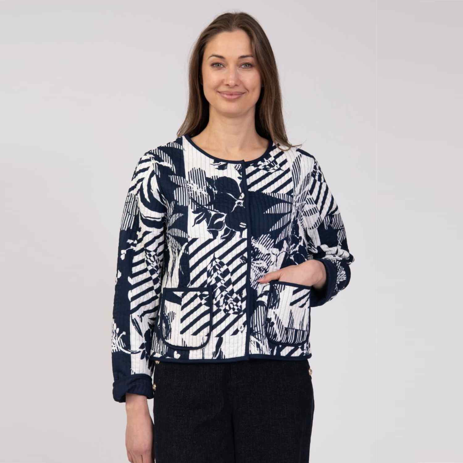 JESSICA GRAAF 31698-003 JACKET-NAVY 1 JESSICA GRAAF 31698-003 JACKET-NAVY