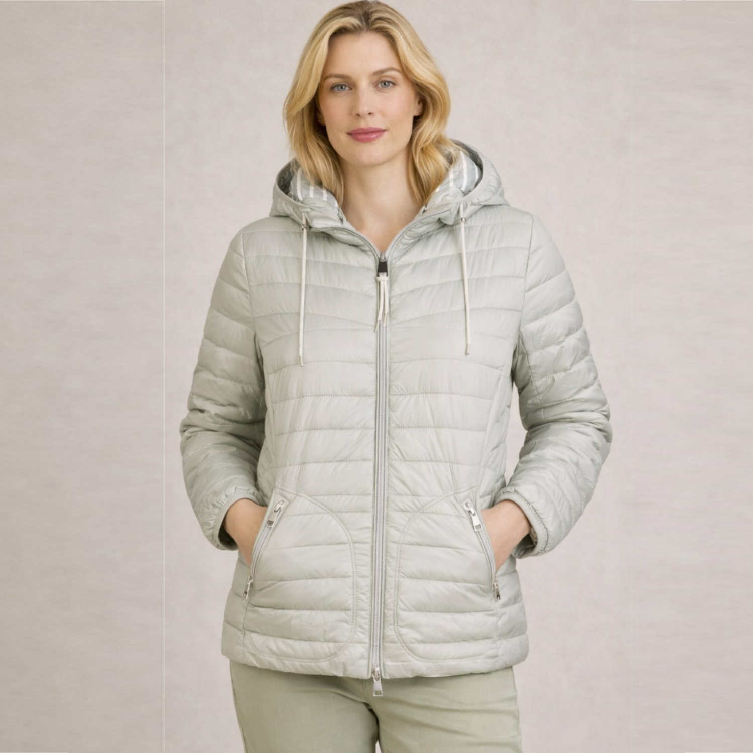 BARBARA LEBEK DOWN FREE JACKET 50490062-SAGE 1 BARBARA LEBEK DOWN FREE JACKET 50490062-SAGE