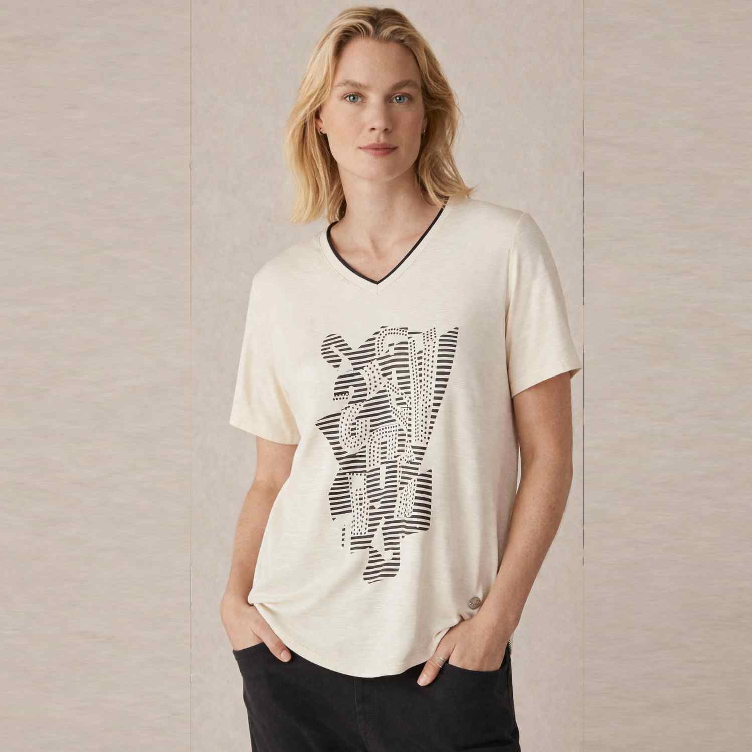 BARBARA LEBEK T SHIRT 56140062-IVORY 1 BARBARA LEBEK T SHIRT 56140062-IVORY