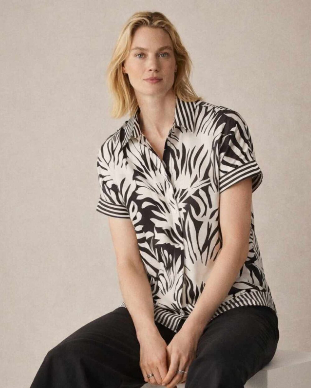 BARBARA LEBEK BLOUSE 56180062-BLACK