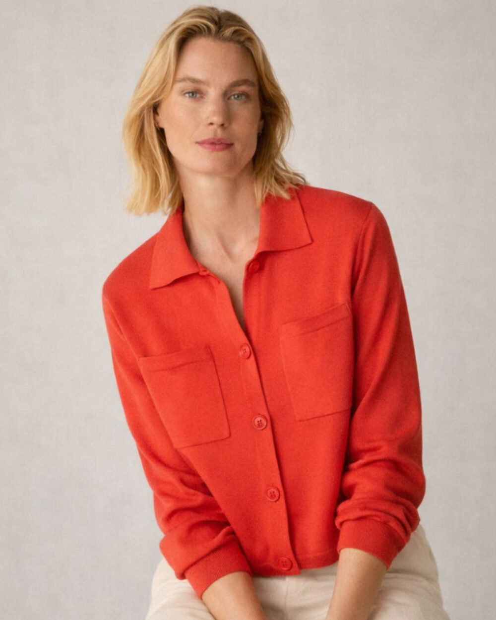 BARBARA LEBEK KNITWEAR JACKET 56340062-RED