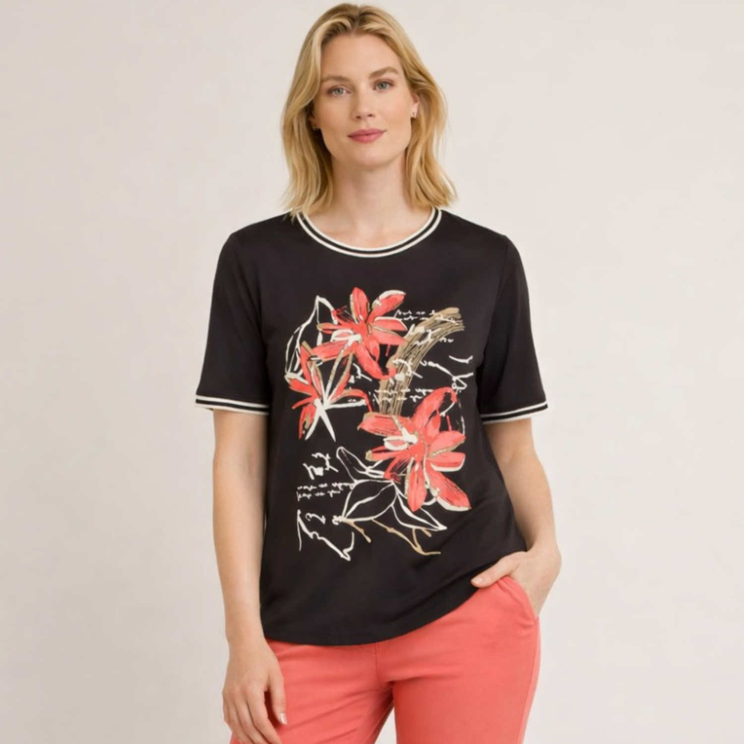 BARBARA LEBEK T SHIRT 61070062-BLACK 1 BARBARA LEBEK T SHIRT 61070062-BLACK
