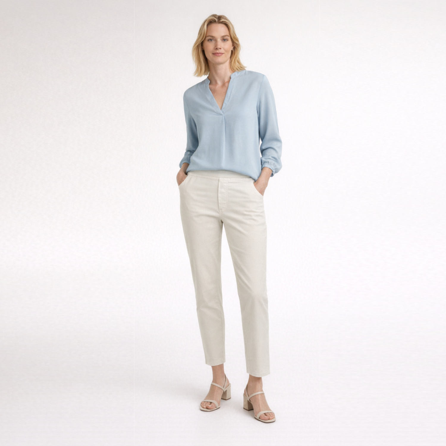 BARBARA LEBEK TROUSERS 61080062-IVORY 1 BARBARA LEBEK TROUSERS 61080062-IVORY