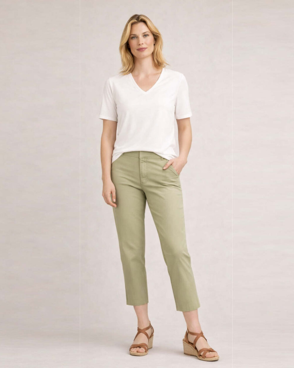 BARBARA LEBEK TROUSERS 62070062-KHAKI