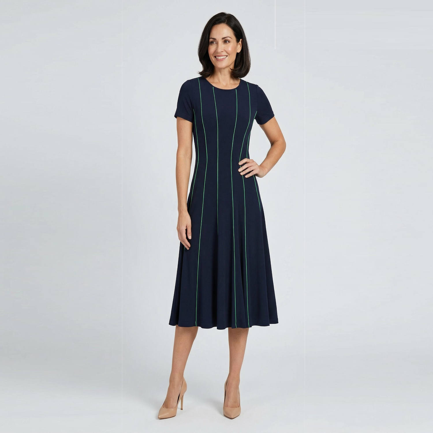 TIA 78355-7093 DRESS-NAVY/JADE 1 TIA 78355-7093 DRESS-NAVY/JADE