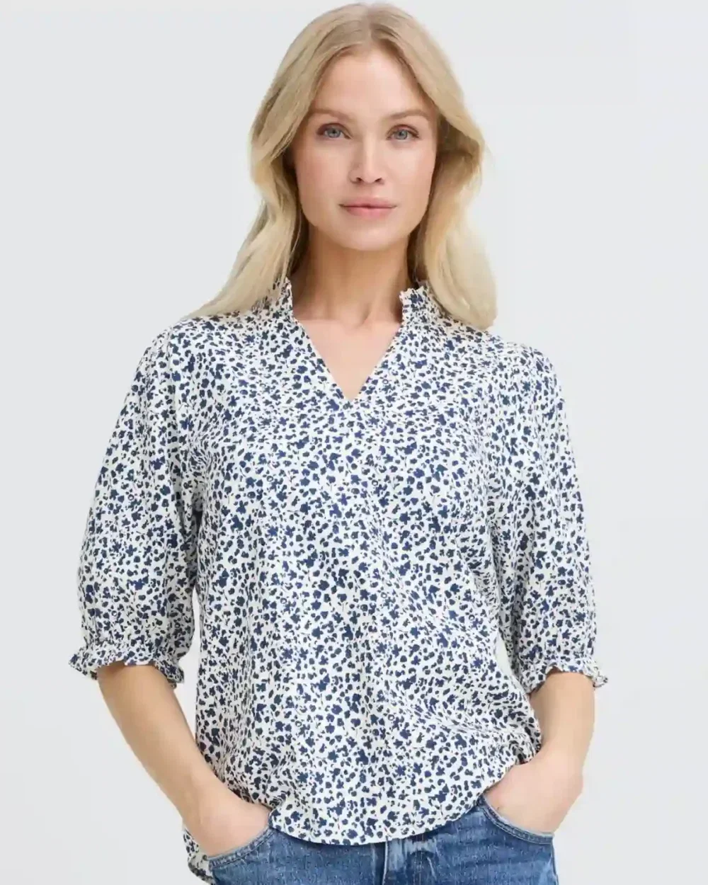 B YOUNG 20818825 BYFALAKKA PUFF BLOUSE-MEDIEVAL