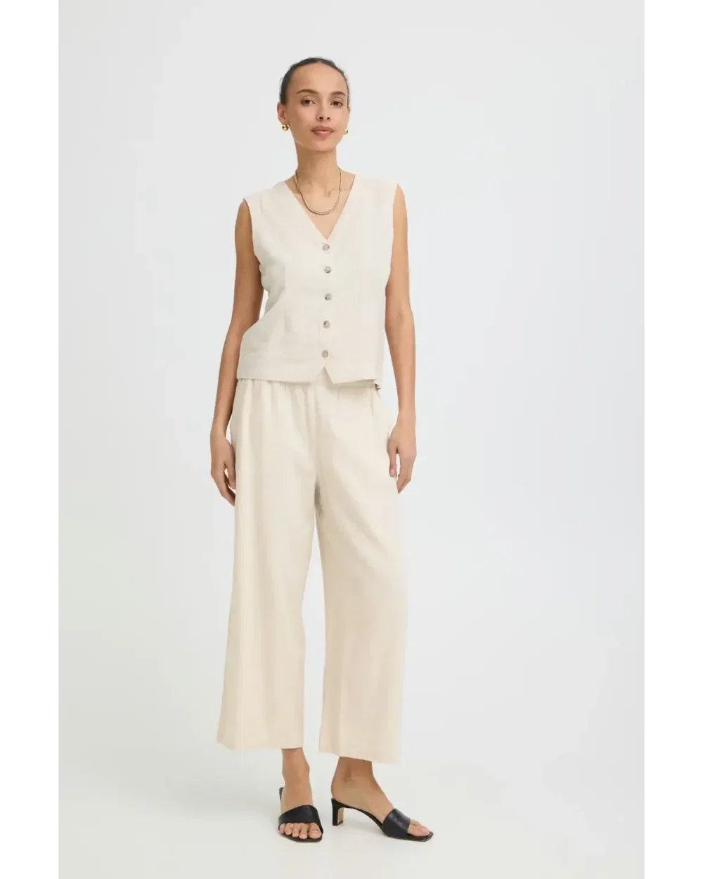 B YOUNG 20813083 BYFALAKKA CROP PANTS-RAINY DAY