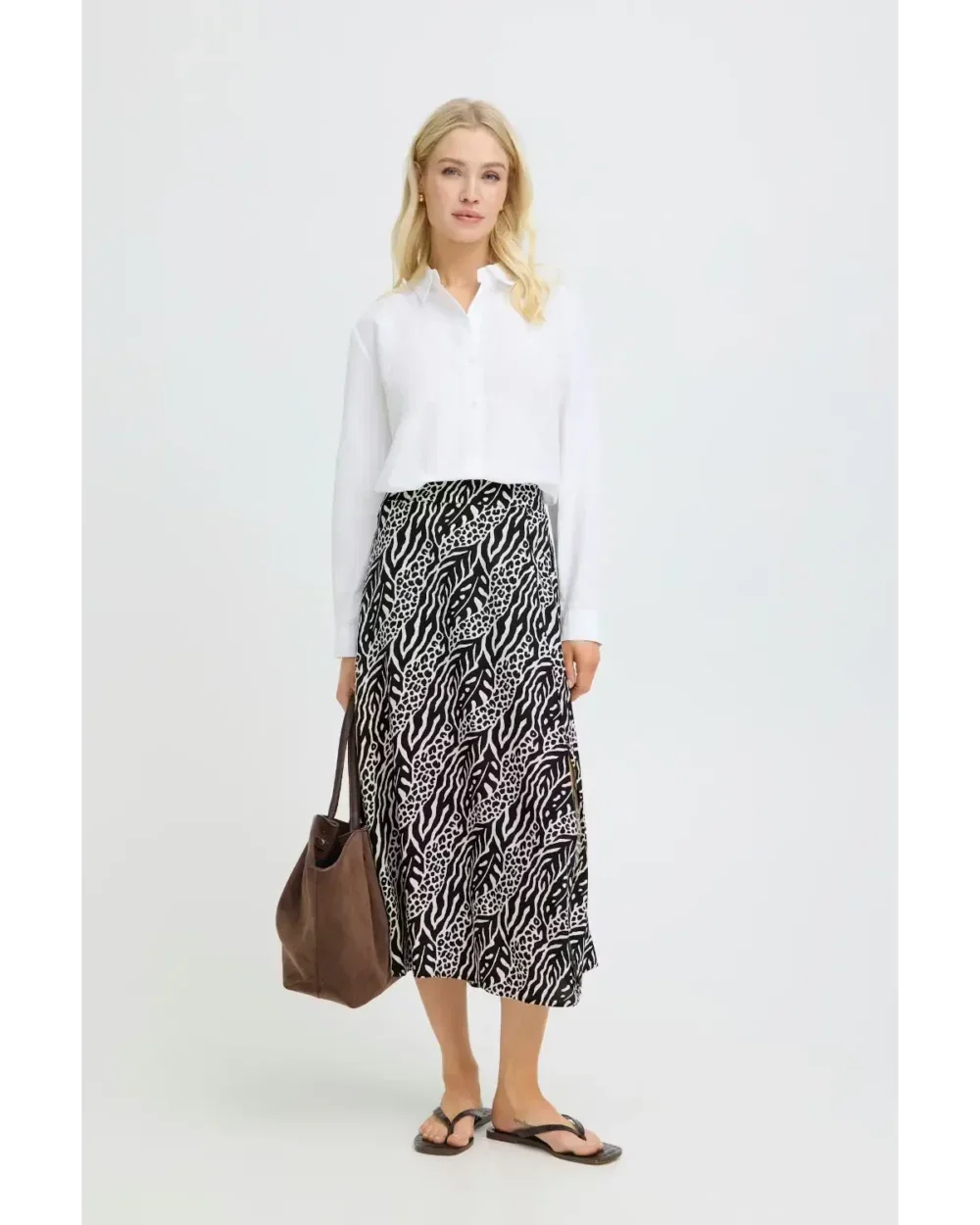 B YOUNG BYMMJOELLA 20818759 MIDI SKIRT-METEORITE