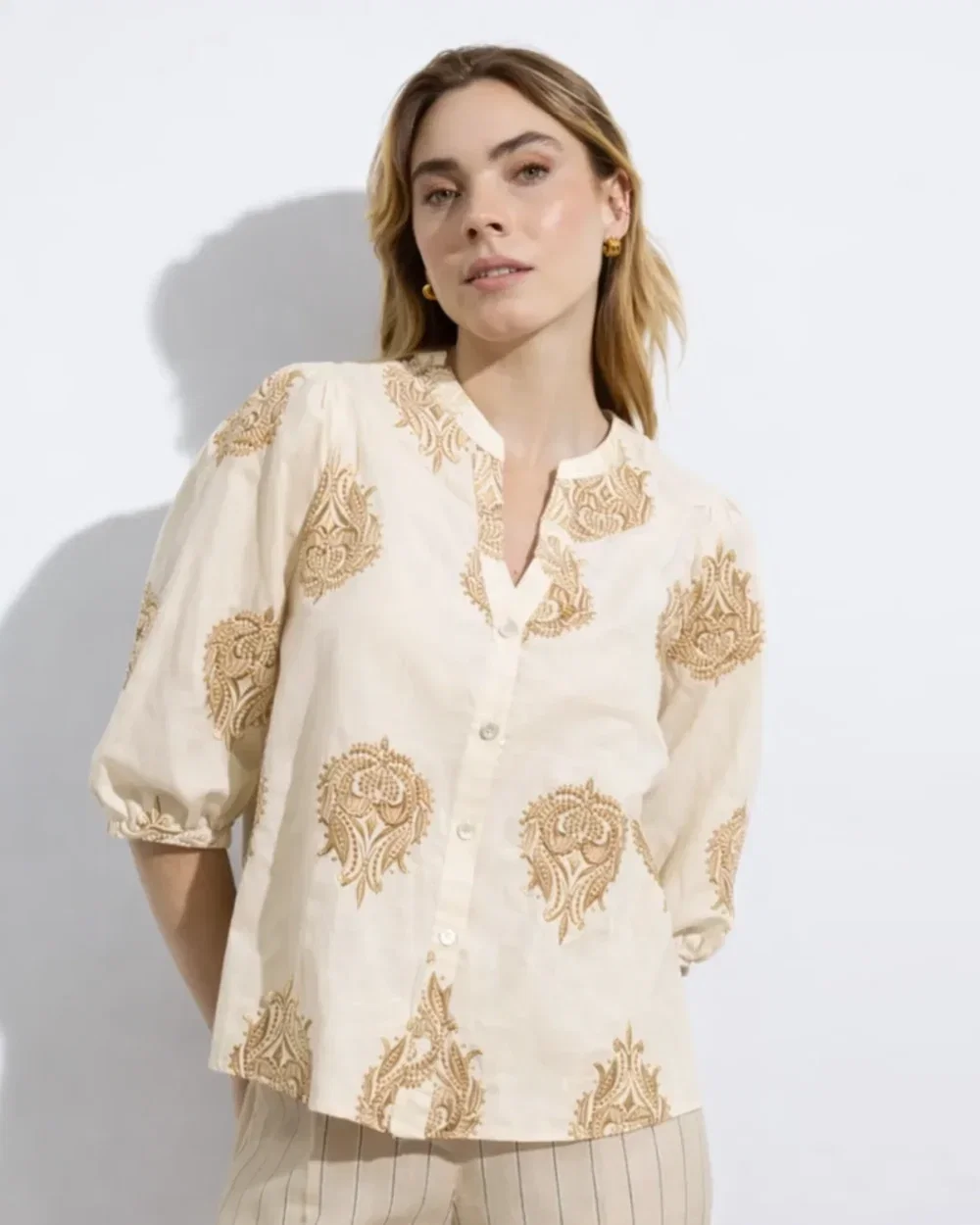 BARILOCHE BIELSA BLOUSE-NATURAL