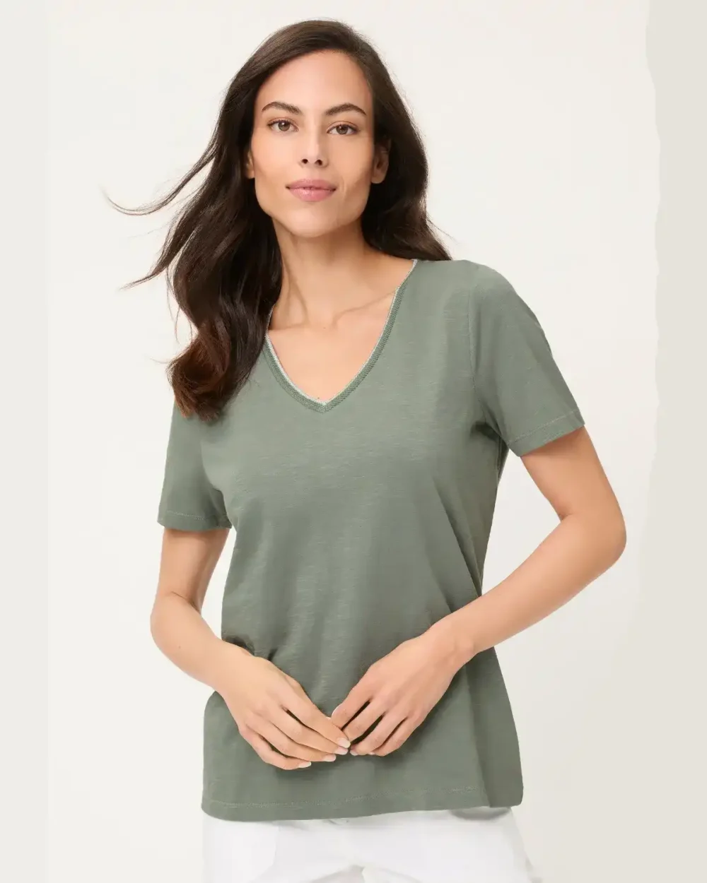 OLSEN T-SHIRT 11105369-KHAKI