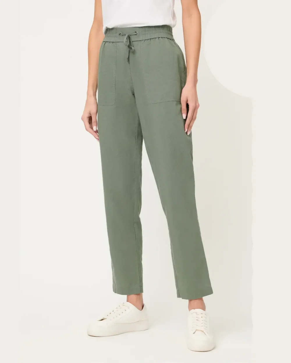 OLSEN TROUSERS 14002520-KHAKI