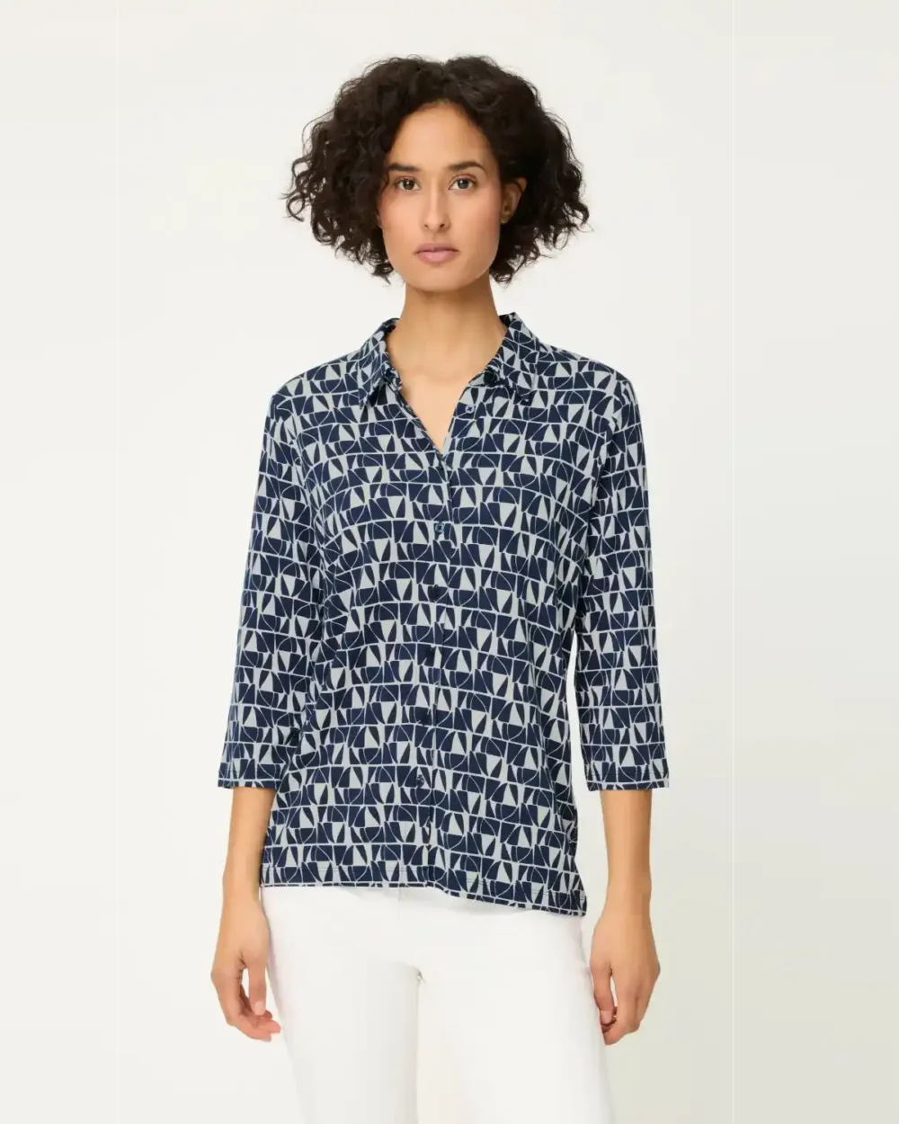 OLSEN BLOUSE JERSEY 12002195-INK BLUE