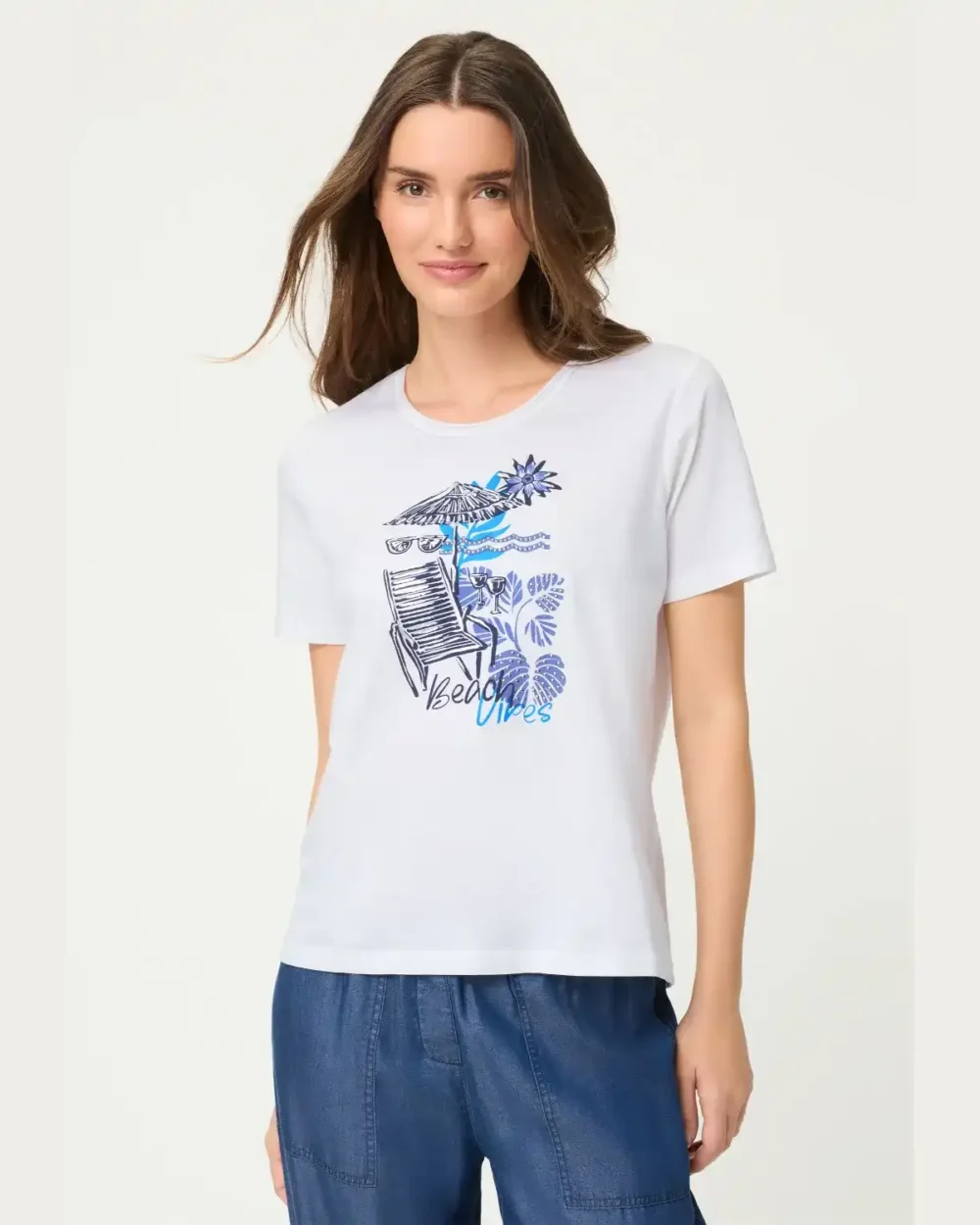 OLSEN T-SHIRT 11105364-WHITE