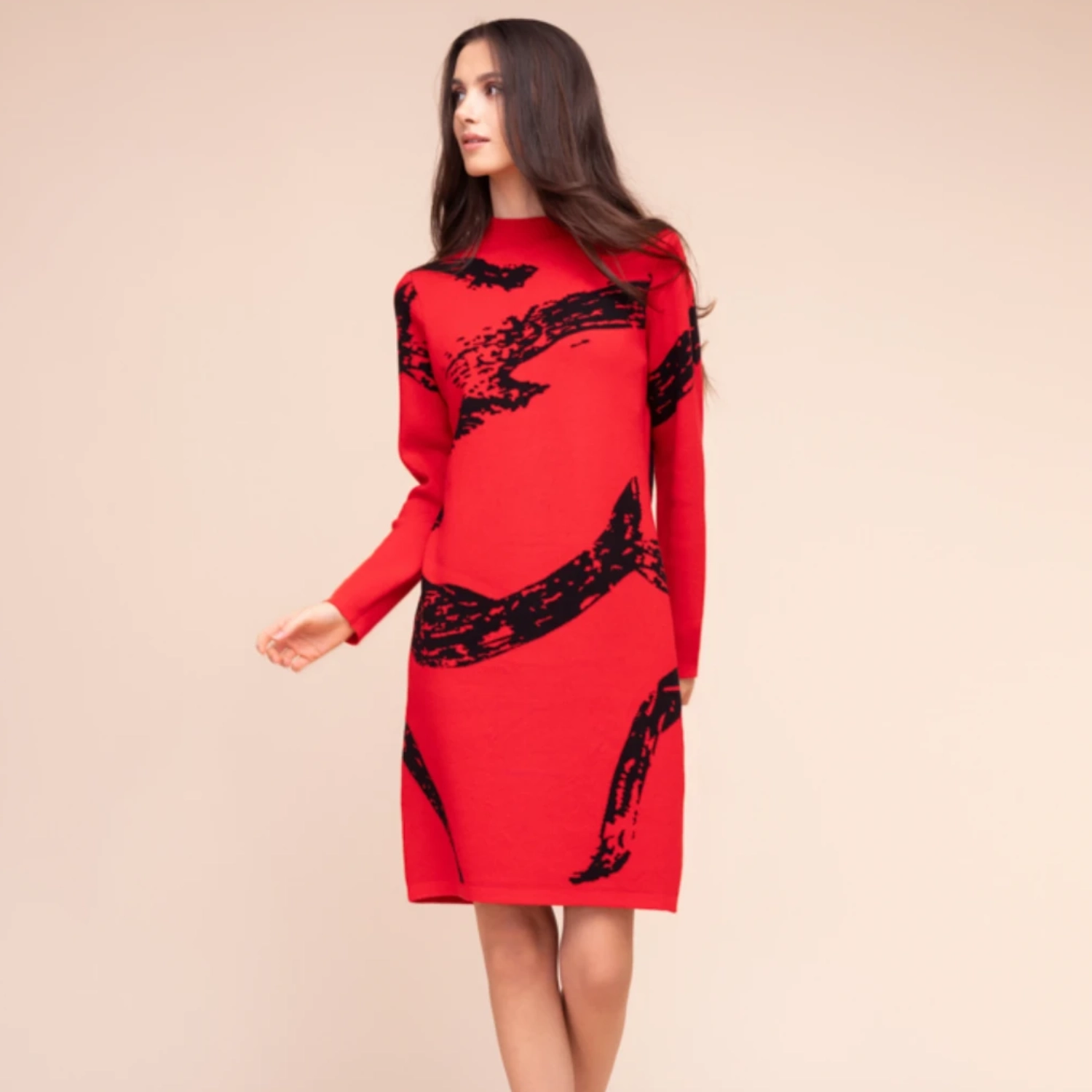 ALISON SHERI A48075 DRESS-RED 2 ALISON SHERI A48075 DRESS-RED - Image 2