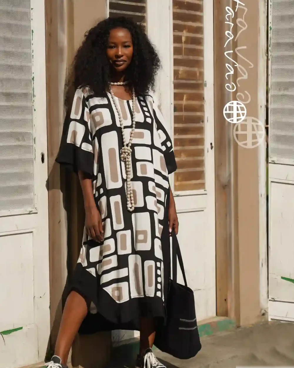 Obsessions Fashion 10 TARA VAO 9047 DRESS-BLACK/CREAM